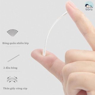 Tăm bông cho bé sơ sinh V-Coool, hộp 200/400 que