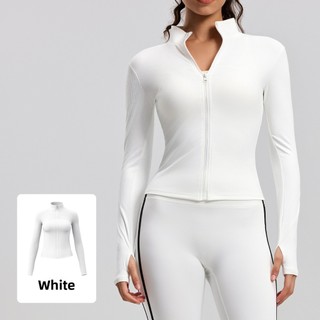 Áo khoác nữSlim có độ đàn hồi cao, phù hợp cho mùa hè và mùa xuân, làm từ polyester và spandex.