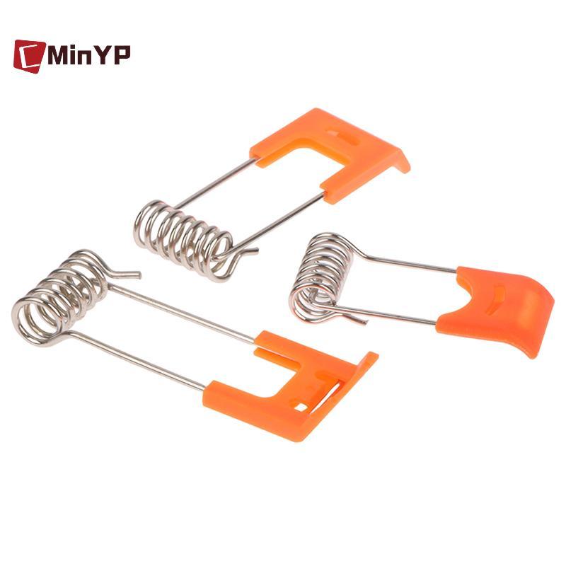 CMinYP 10 Chiếc Lò Xo Thép Kẹp Kim Loại Cho Đèn Led Downlight Bảng Đèn Trần Lò Xo Vòng Tròn Với Tay Cao Su Chiếu Sáng Vinh Quang