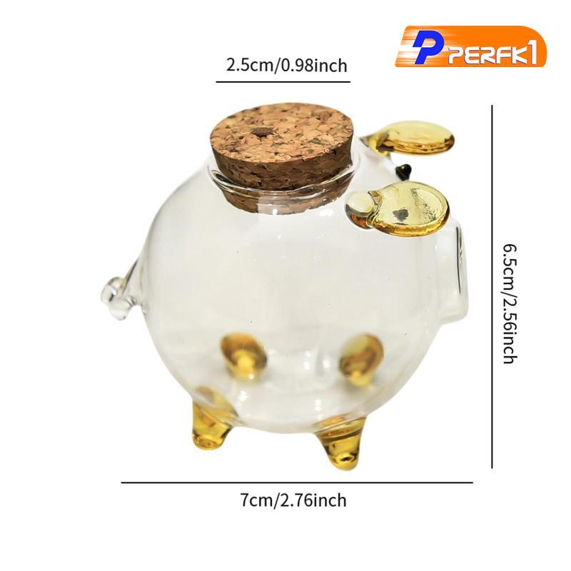 Trong Suốt Thủy Tinh Heo Đất Dễ Thương Hộp Đựng Tiết Kiệm Tiền Có Nắp Cho Trẻ Em Bé Trai Bé Gái Trang Trí Quà Cưới