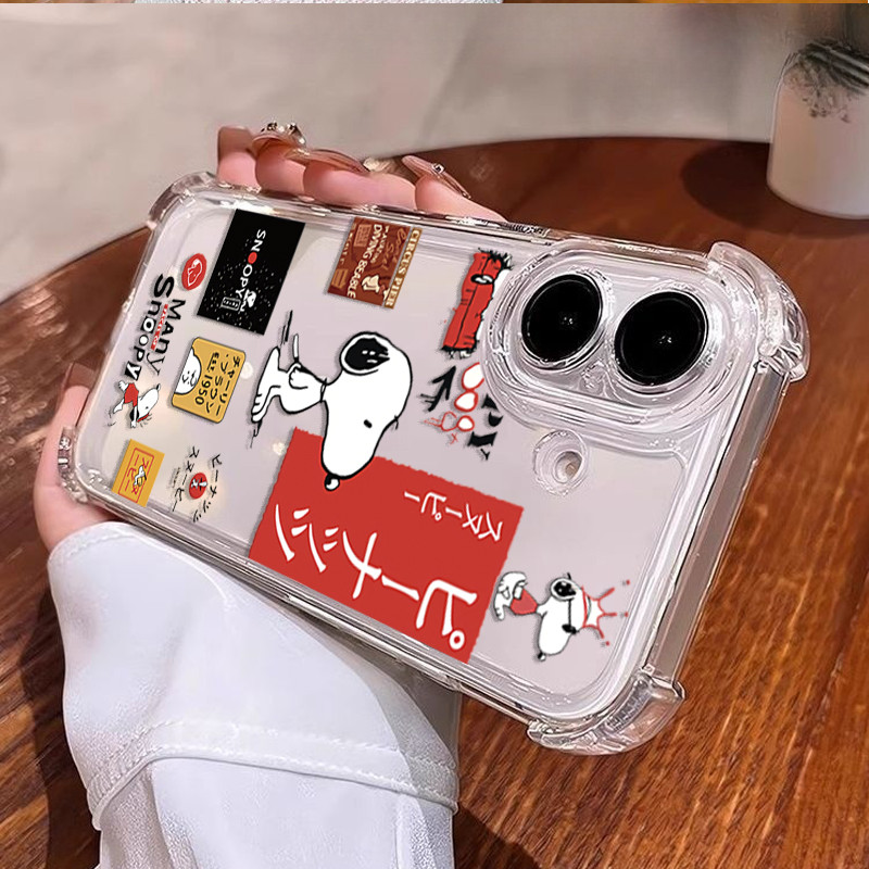 Ốp Điện Thoại Cho Xiaomi 12T 15T Pro 15 POCO F7 Ultra X7 PRO X5 X4 X3 F4 Snoopy Dễ Thương Trong Suốt Hoạt Hình Silicon Mềm
