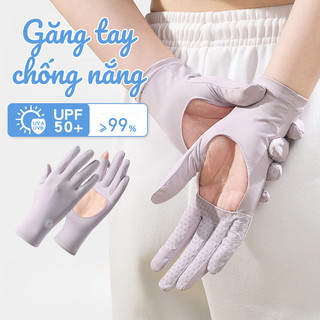 Găng Tay Chống Nắng Hở Ngón Chống Tia UV, Găng Tay Lái Xe Đi Nắng Vải Lụa Băng Co Giãn, Thoáng Khí