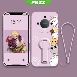 Trường hợp đối với Honor X9C 5g x9a x9b 5g điện thoại vỏ softcase Silicone lỏng chống sốc Bìa thiết kế mới thẩm mỹ phim hoạt hình mèo với chủ ytxzdzmm01