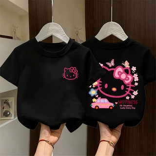 Áo thun bé gái này có hình ảnh hoạt hình Bolt và Hello Kitty dễ thương, thoải mái khi mặc và mang phong cách Mỹ