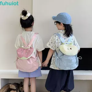 Ba lô dây rút ngoài trời FUHUIOT, Ba lô Nylon trái cây màu Dopamine phong cách Hàn Quốc, Túi sách đi lại thông thường Túi đeo vai đi bộ đường dài dung tích lớn cho bé gái