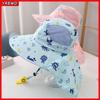 Mũ xô trẻ em YRBWD, Mũ chống nắng chống tia cực tím dễ thương, Mũ đi biển bằng vải Polyester hoạt hình thoáng khí ngoài trời cho trẻ sơ sinh bé gái bé trai