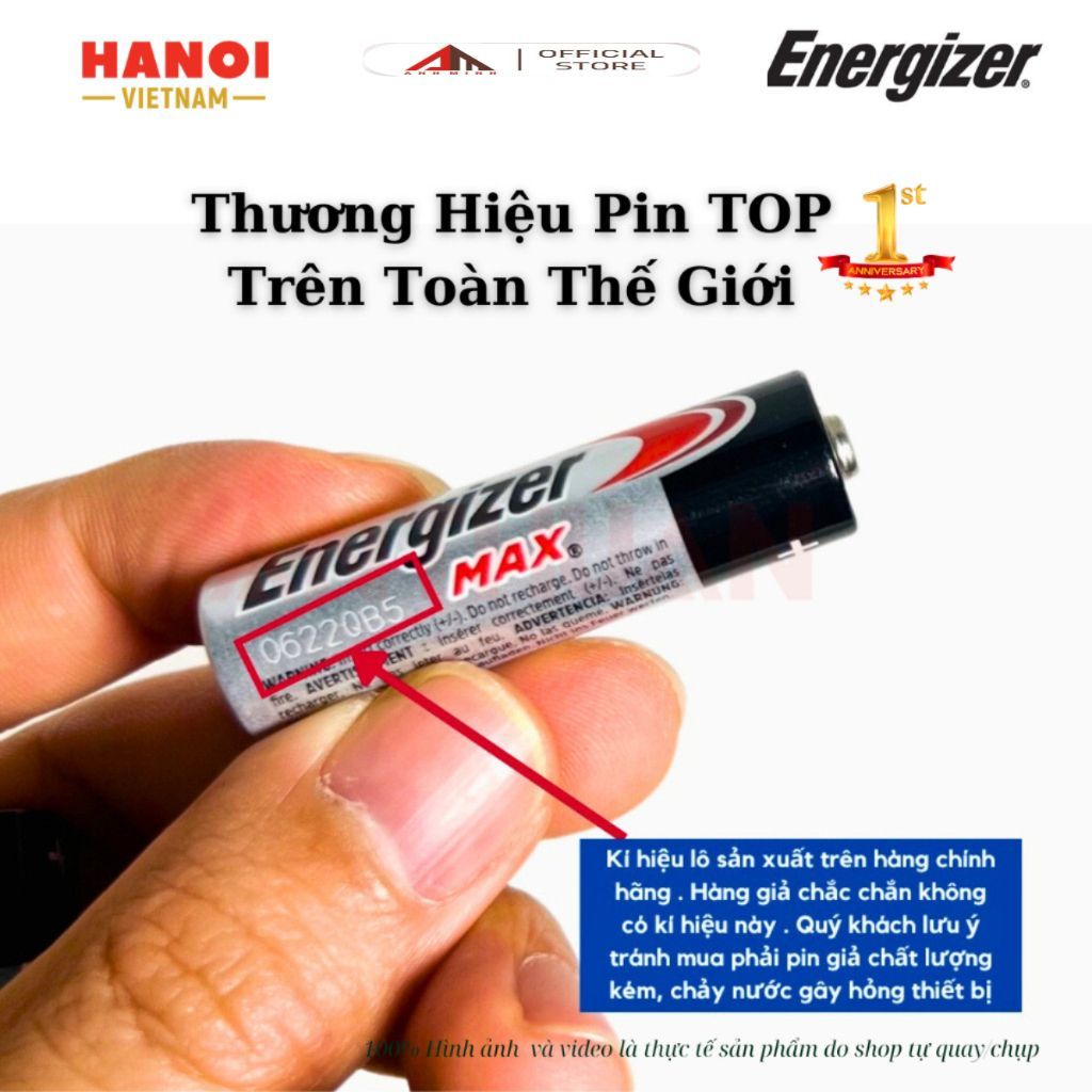 [Vỉ 12 viên] Pin Alkaline Energizer AA / AAA Tiểu, Đũa Pin Kiềm LR6 LR03 E91 E92 Chính Hãng Siêu Bền