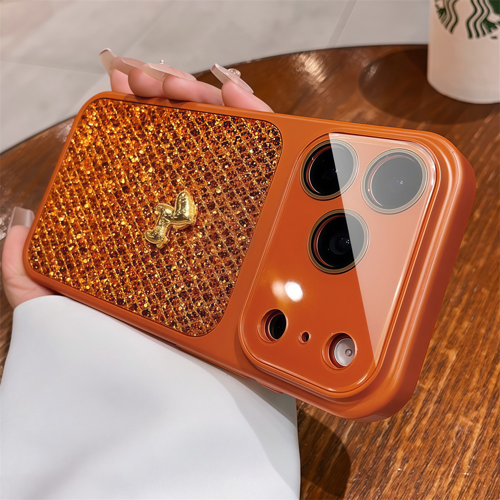 Ốp điện thoại lưới kim cương lấp lánh thời trang cho iPhone 17 Pro Max 13 14 15 16 pro max Bao gồm bảo vệ ống kính máy ảnh vỏ mềm Vỏ bảo vệ vỏ điện thoại