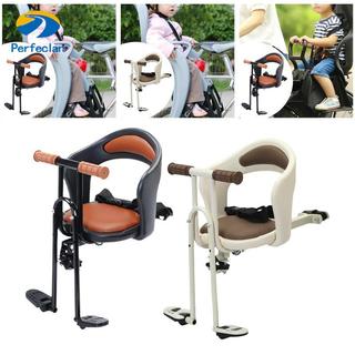 Ghế trước xe đạp trẻ em Perfeclan điều chỉnh dễ dàng, tựa lưng thoải mái làm từ thép carbon, phù hợp cho mua sắm và sử dụng ngoài trời.