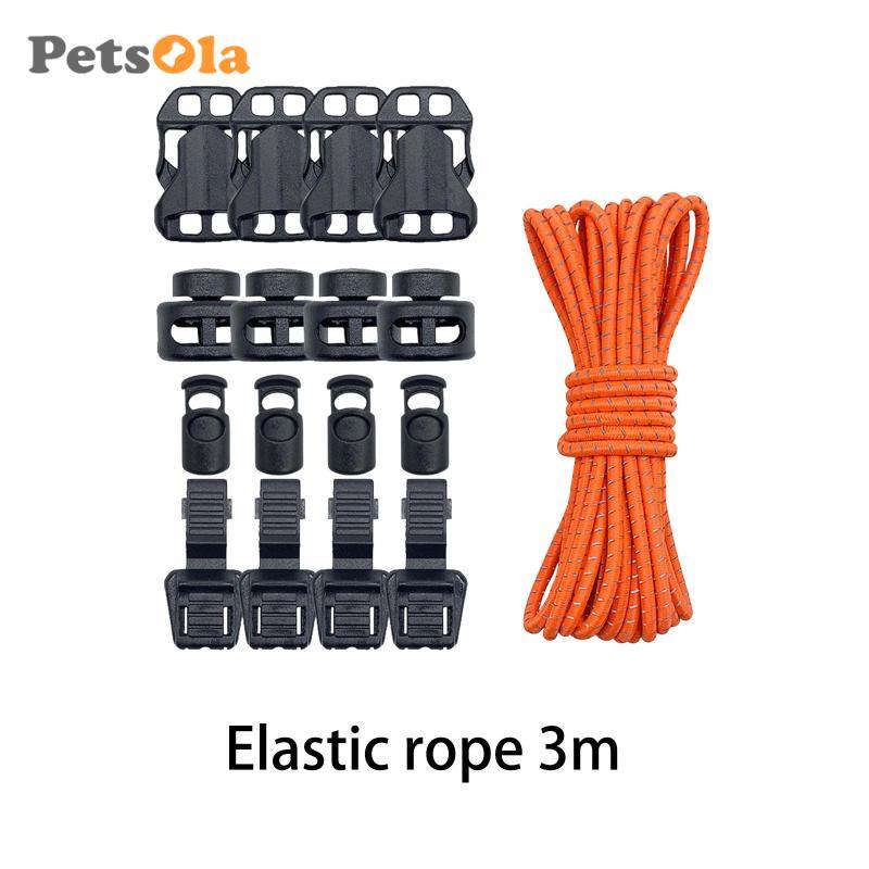 Dây đàn hồi Nylon phản quang Khóa dây co giãn nặng cho ba lô Cắm trại chống nước Leo núi Thiết bị ngoài trời DIY