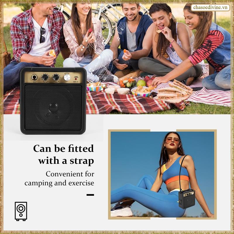 [K O G X] Loa Amplifier Guitar Mini 5W với đầu vào 6,35mm Đầu ra tai nghe 1 / 4 Inch Hỗ trợ điều chỉnh âm lượng