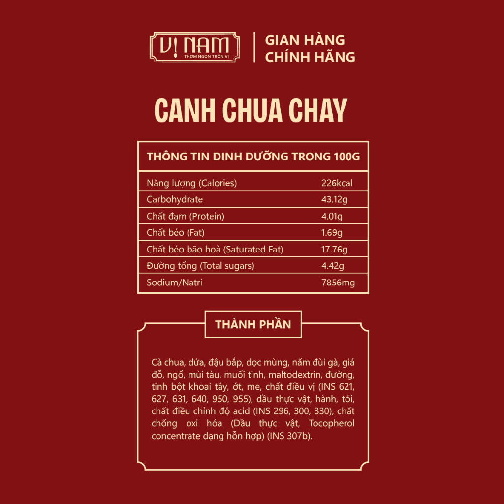 Hộp 6 viên Canh chua chay - Viên canh sấy thăng hoa Vị Nam - Vị miền nam  - Ăn liền - Thơm ngon