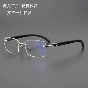 Kính đọc sách dài không khung dành cho doanh nhân Kính chống mệt mỏi chống ánh sáng xanh thông thường 26.3.19