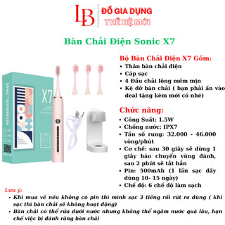 Bàn Chải Đánh Răng Điện X7 Cảm Biến Áp Suất Thông Minh, Chăm Sóc Nướu Nhạy Cảm, Giảm Chảy Máu Nướu Hiệu Quả