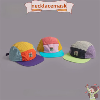 CLKLACEMASK Mũ bóng chày viền phẳng, Mũ Hip-hop 5 bảng phong cách Nhật Bản, Mũ chống nắng mỏng thoáng khí thông thường Mũ Unisex