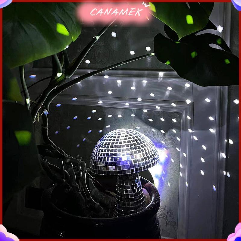 CANAMEK Mới Bạc 10 * 10cm Nấm Disco Bóng Gương Phản Quang Nấm Trang Trí Bạn Gái Quà Tặng CSF