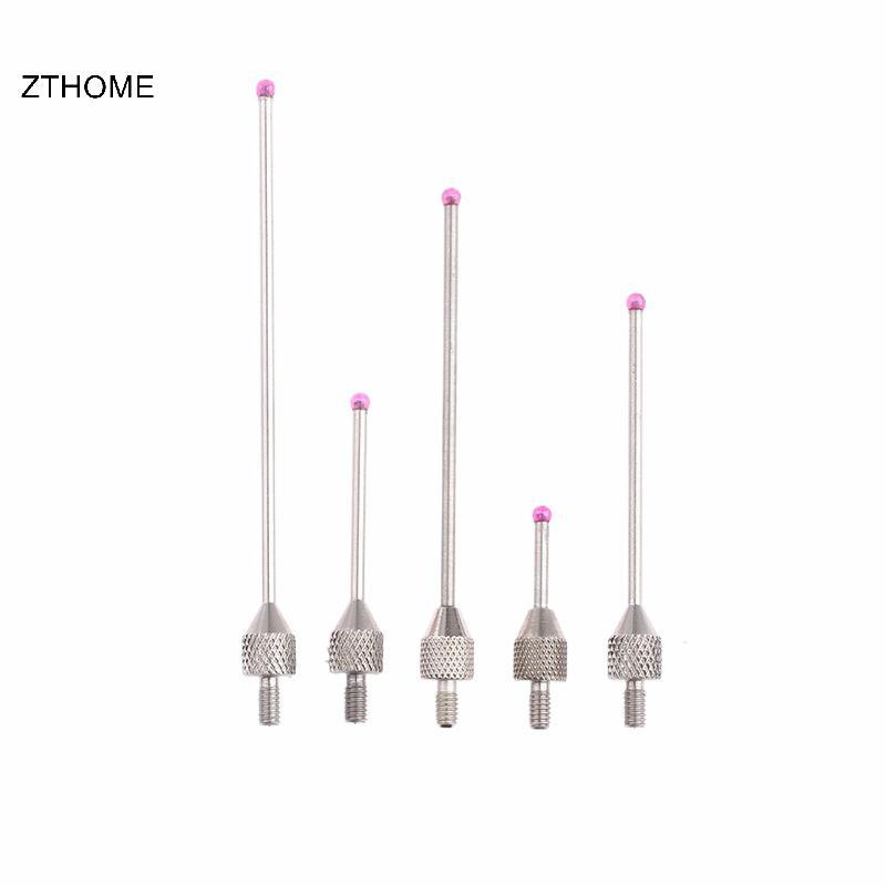 ZTHOME 2mm Đầu thép vonfram Ruby OD 10mm 20mm Đo chiều dài M2.5 Chủ đề Micromet Chiều cao Đòn bẩy Mặt số đo kiểm tra Đầu chỉ báo Đầu dò HOT