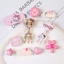 Set Charm Dĩa Mèo Hello Kitty đeo kính , Hello Kitty caro- Set Cute Kawaii Mini – Charm Nice Smile Hoa Tim Ngôi Sao