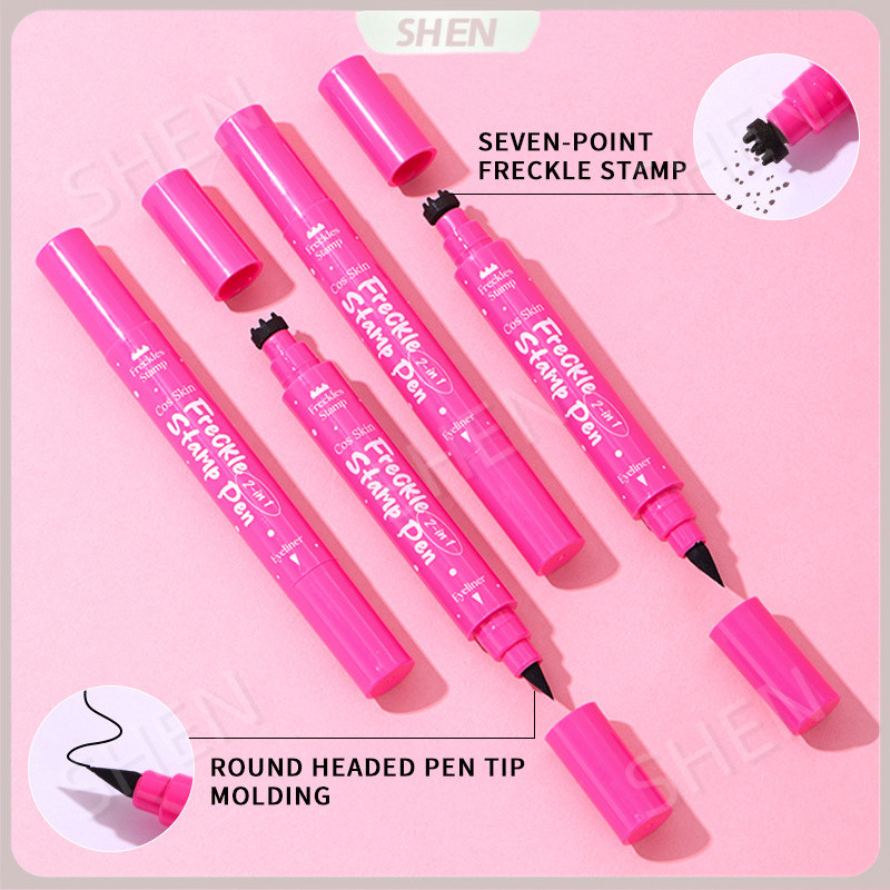 CosSkin Bút kẻ mắt tàn nhang hai đầu 3N1 Bút đánh dấu hai đầu Mô phỏng tự nhiên Mồ hôi chống thấm nước