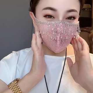 Mặt nạ chống nắng tua rua ren | Tấm che mặt tua dài giặt được