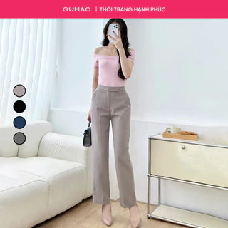 Quần tây nữ ống đứng GUMAC quai dê chất liệu tuyết mưa mềm mịn thoáng mát  LQF0626