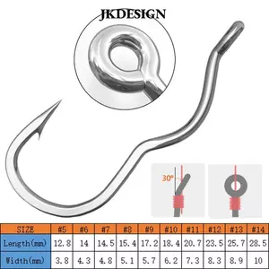 JKDESIGN - Móc Câu Cá Lật Tự Động, 12 cái/gói, Thép Carbon Cao Cấp, Gai Sắc Nét, Chống Trơn Trượt