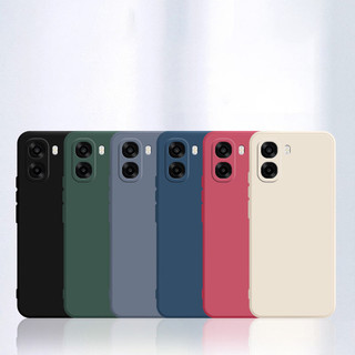 Ốp Điện Thoại Silicon Lỏng Vuông Cho OPPO A6X A6t A6C Màu Trơn Mềm Chống Sốc Ốp Lưng Silicon