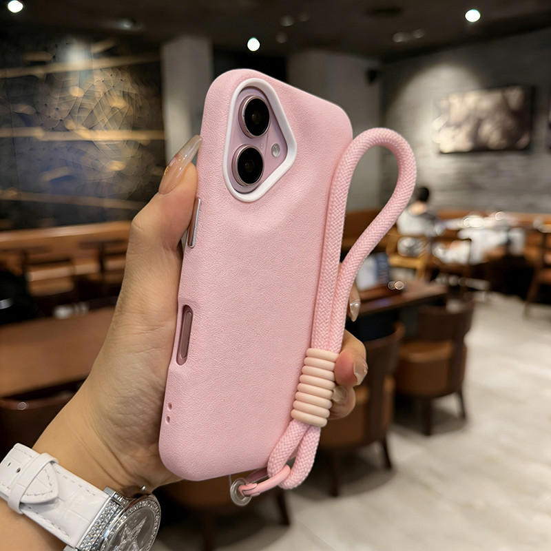 Ốp Lưng Silicone Cao Cấp Chống Rơi Vỡ Kèm Dây đeo, Phù Hợp IPhone 16 Plus 15 14 13 12 11 Pro Max Vỏ Bảo Vệ Chống Sốc