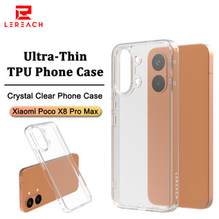 Ốp điện thoại trong suốt Lereach Crystal cho Xiaomi Poco X8 Pro Max X8 Pro Poco X7 Pro Poco X7 Chống sốc siêu mỏng | Chống Trầy Xước
