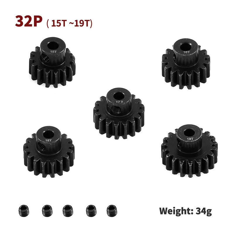 0.8 Mô-đun 3.175 Lỗ 32P 10T 11T 12T 13T 14T 15T 17T 18T 20T 22T 24T Bộ Combo Bánh Răng Động Cơ Bánh Răng Cho 1 / 10 Rc Phụ Kiện Động Cơ Ô Tô