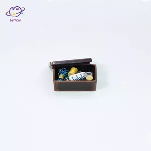 HFTOY 1 Bộ Mô Phỏng Mini Kim Và Hộp Ren Mô Hình Đồ Chơi Thu Nhỏ Cảnh Trang Trí Phụ Kiện Nhà Búp Bê ~