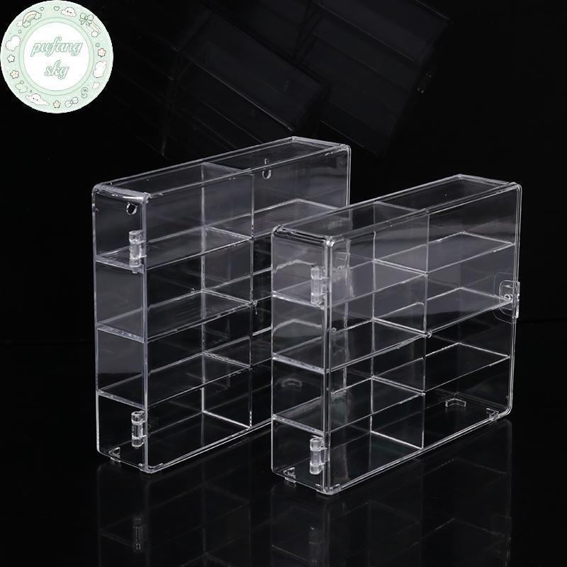 PUSKY 1 Cái Chống Bụi Xe Chống Đấm Dính Tường Trong Suốt Hộp Bảo Quản 1: 64 Acrylic Xe Hiển Thị Hộp Cho Xe Mô Hình Tủ Đồ Chơi Ra VN