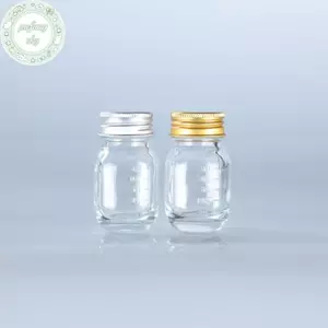 PUSKY 1Pc 30ml Chai Thủy Tinh Nhỏ Có Nắp Chai Thuốc Bột Chống Rò Rỉ Viên Chai Thủy Tinh Có Thể Đổ Lại VN