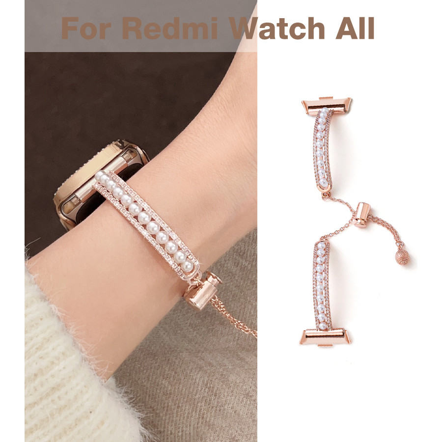 Nữ Ngọc Trai Kim Cương Kim Cương Giá Trị Cao Phong Cách Vòng Tay Thời Trang Thích Hợp Cho Redmi xiaomi Redmi Watch 5 5lite 5Acitve 4 3Active 3 2Lite 2