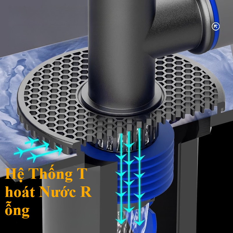 Đầu nối ống thoát nước máy giặt 3 chiều, chống mùi hôi, chống côn trùng, chống trào ngược, lắp đặt linh hoạt