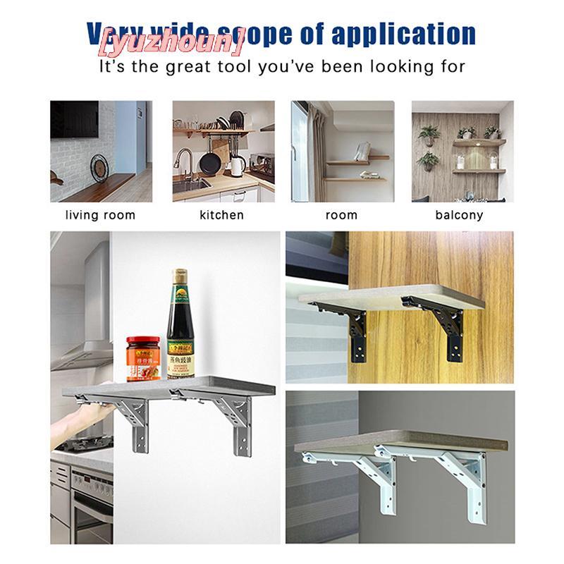 [yuzhoun] Kệ gấp 8 "-14" Braet Hạng nặng Kệ có thể gập lại Phần cứng để làm việc trên bàn RV Tiết kiệm không gian