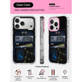 Ốp điện thoại CASECASE X TAP-ON HỒNG CAMERA RING EDITION Tác động Vỏ hút từ trong suốt cho iPhone 17 / 16 / 15 / 14 / 13 Pro Max Air với bao bì cao cấp