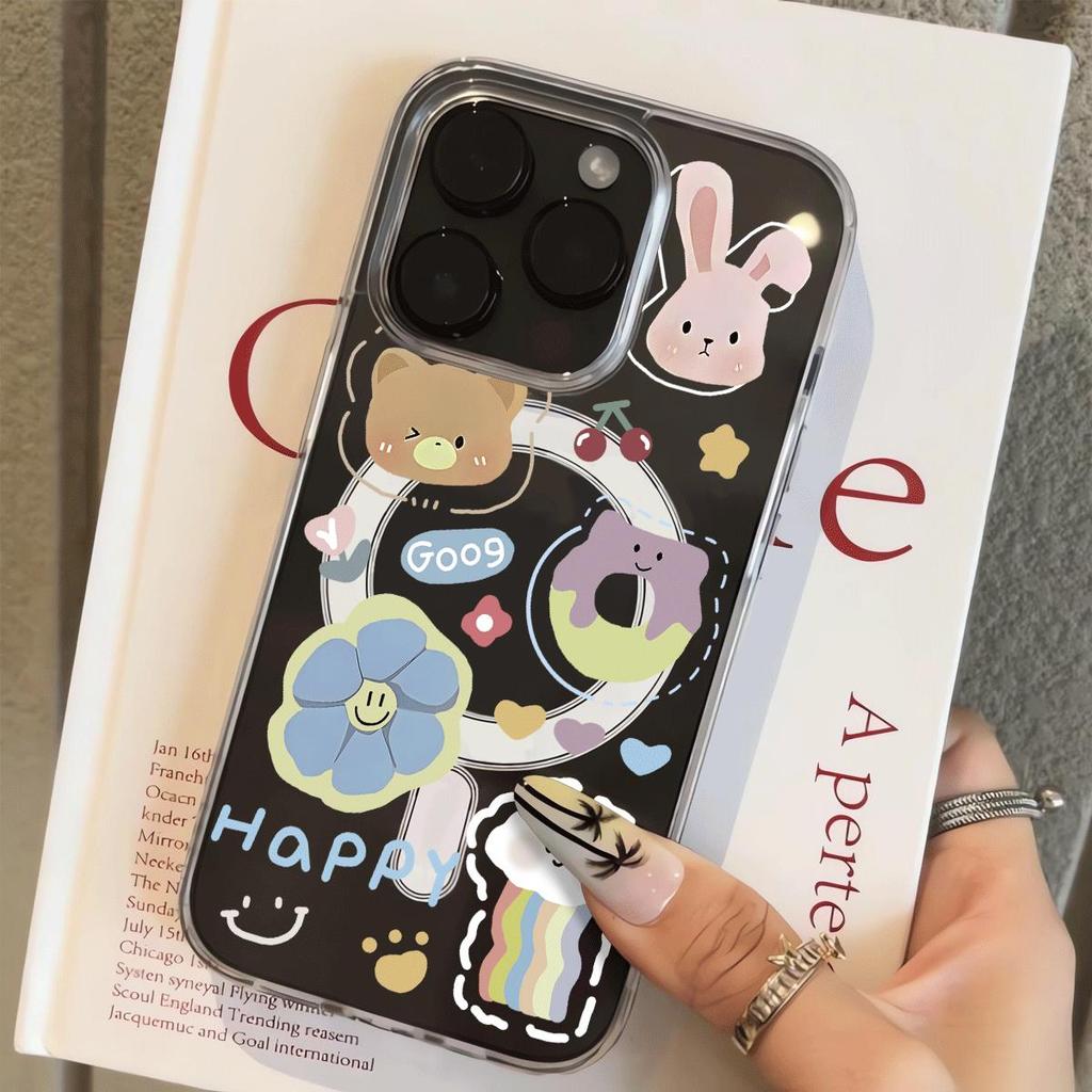 Món ghép đồ vật dễ thương phù hợp với 16vỏ điện thoại iPhone17Air vỏ hút từ14/13/11Pro
