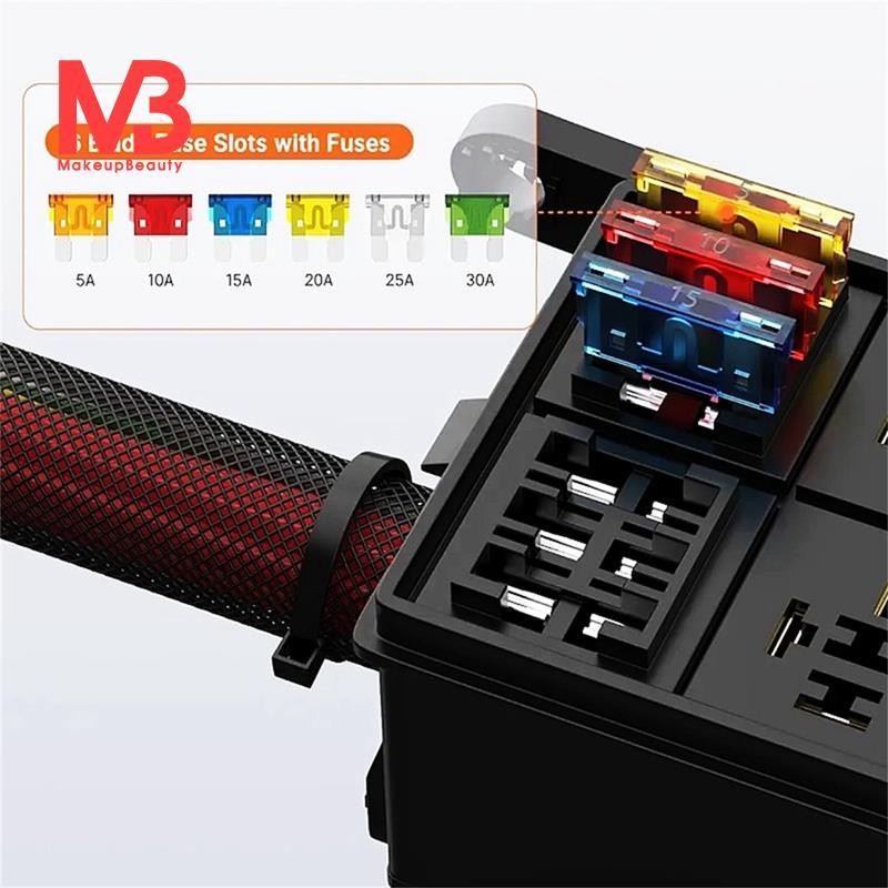 Hộp Rơle cầu chì sửa đổi ô tô 6 chiều Bảng rơle cầu chì sửa đổi ô tô, Thích hợp cho ô tô, ô tô, tàu