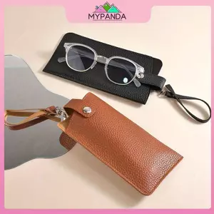 Hộp đựng kính mắt nữ sang trọng MYPANDA Da mềm Giá đỡ nhà thơ Túi du lịch mỏng dành cho kính râm Kính mắt Kính mắt có dây buộc.