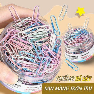 Ghim Kẹp Giấy Phong Cách Mini - 100/200 Cái Kim Loại Chắc Chắn, Phụ Kiện Văn Phòng Phẩm Đẹp và Tiện Lợi