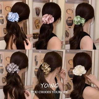 Kẹp Tóc Satin Vàng Nhãn Phong Cách Hàn Quốc, Hoa Chuối Ba Chiều, Thích Hợp Thời Trang Cao Cấp