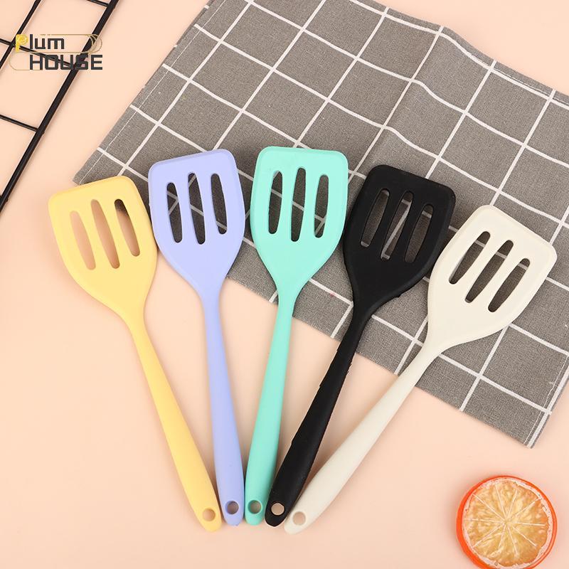 PlumHOUSE Xẻng silicon tích hợp nhỏ, dụng cụ nấu ăn nhà bếp cho bít tết, trứng, cá