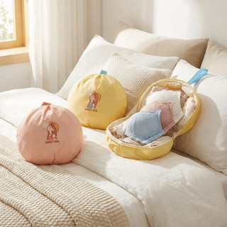 Túi đựng đồ lót SENRTY, Khối đóng gói đồ lót cầm tay bằng sợi Polyester, Gấp di động thoáng khí có dây kéo Túi lưu trữ áo ngực Phân loại quần áo