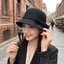 Mũ tròn nhỏ chất liệu polyester chống thấm nước khô thoáng cho trẻ ngoài trời trắng đen dễ phối hợp