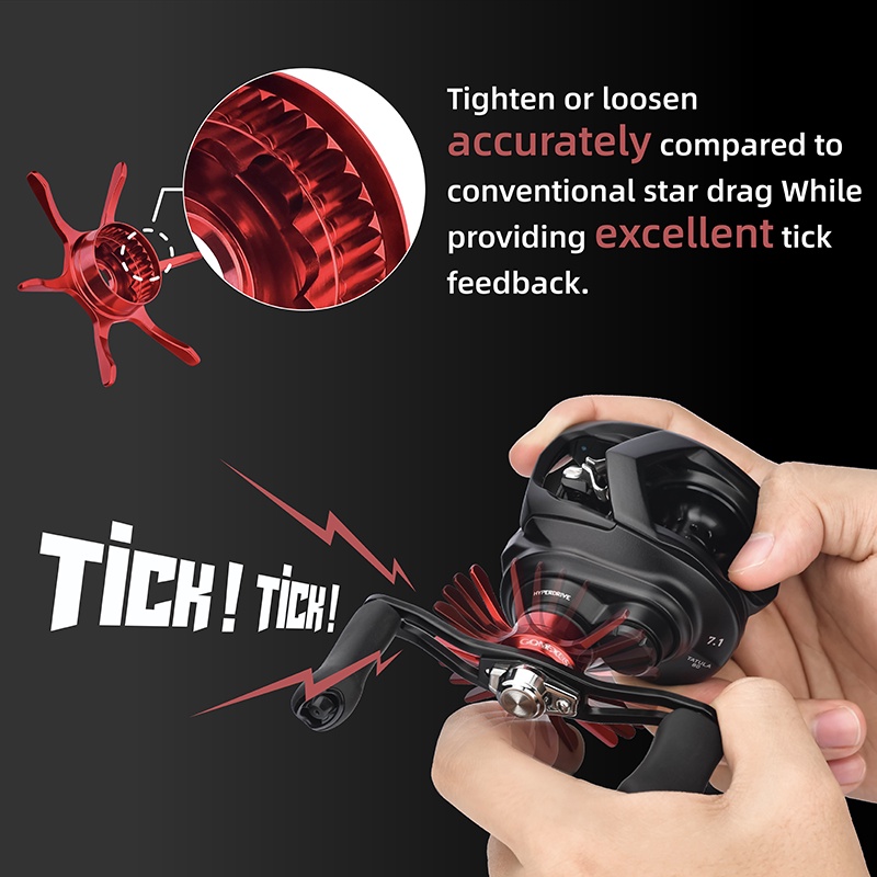 Mô tả GOMEXUS Star Drag  Máy câu cá daiwa Tatula Zillion Shimano Curado SLX 65mm ST - 8