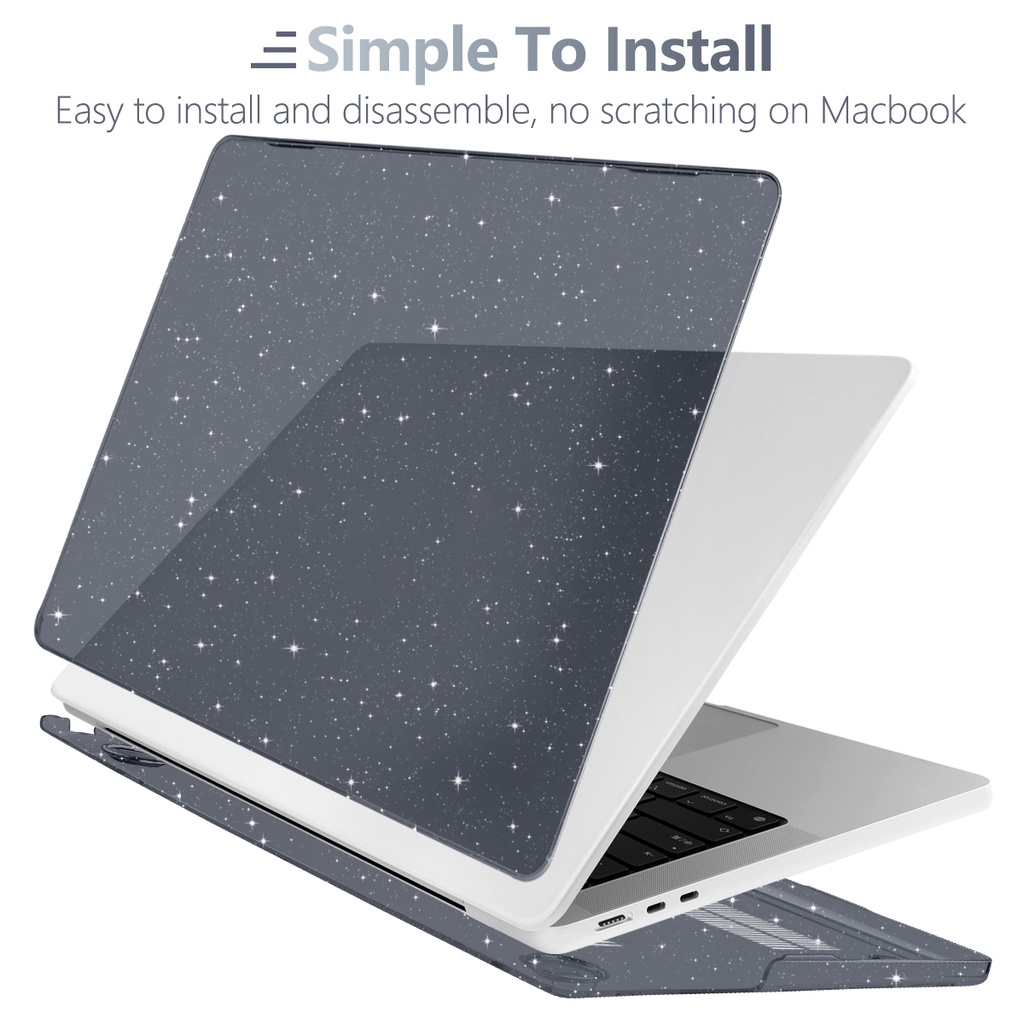 Mô tả Bling Crystal Case for MacBook Pro13 14" M4 M3 M2 M1 Air 13 13.6 15" A2941 A2681 A2337 A2179 A1932 A2442 A2338 A1708 A1706 A2159 A1989 A2251 Laptop Hardshell Case - 5