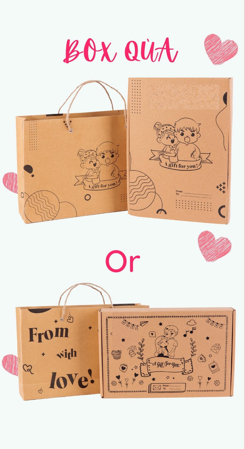 Mô tả Túi chườm nóng bụng kinh PUHA 1000ml phiên bản Love You hộp quà tặng bạn gái có hoa hồng sáp - 3
