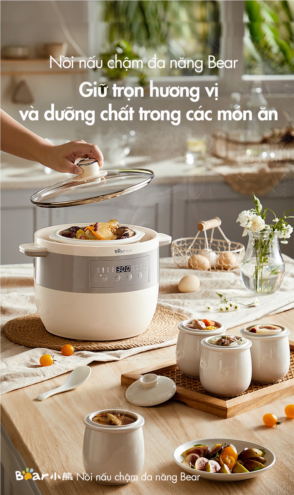 Mô tả Nồi nấu chậm đa năng 2.5L Bear DDZ-B25Q3 - Hàng Chính Hãng - 1