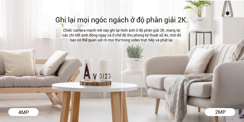 Mô tả Camera Wifi Trong Nhà Xoay (360) EZVIZ H6C PRO 5M FULL HD [Có cổng Lan] - 1